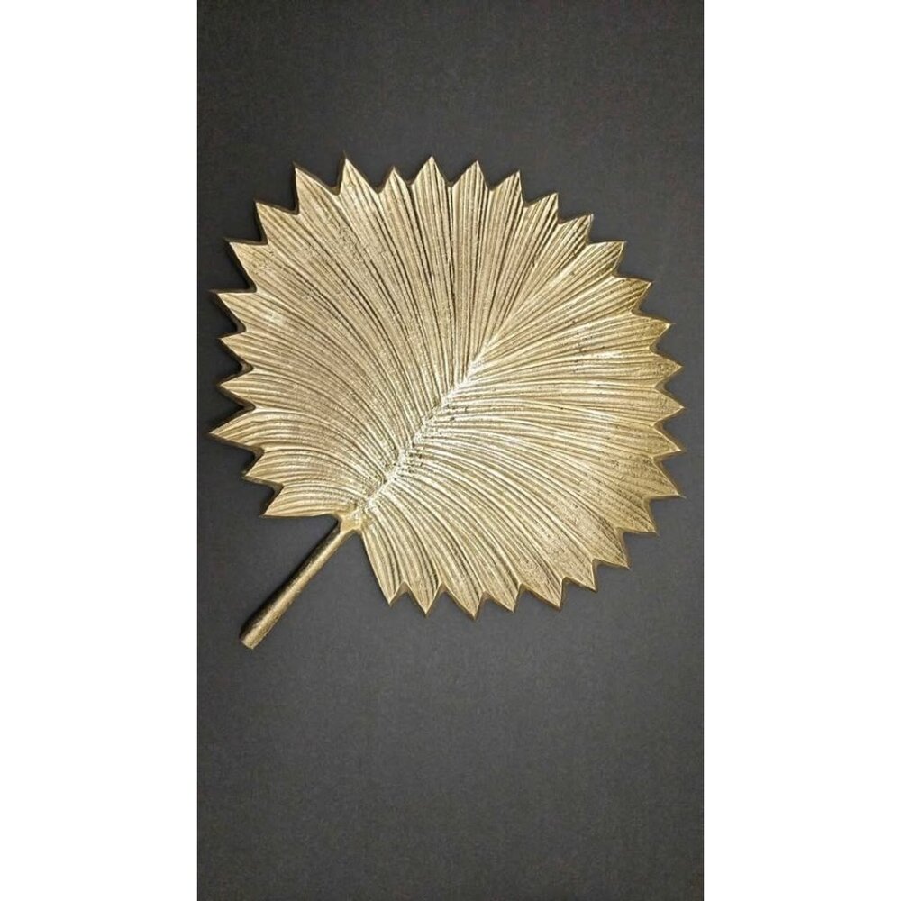 Leon Metal Leaf Decorative Platter - Picture 1 of 7